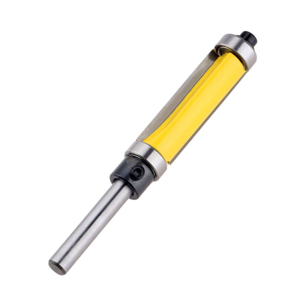 1/4Shank Double Flute Sealed Bearing Bit Straight Router Bit Diy For Solid Wood