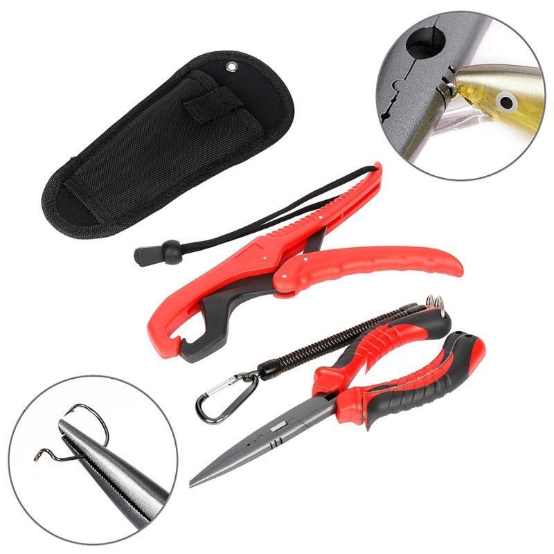 Fishing Plier and Fishing Gripper set 9" Lure Pliers Plastic Fish Grip Lip Clamp