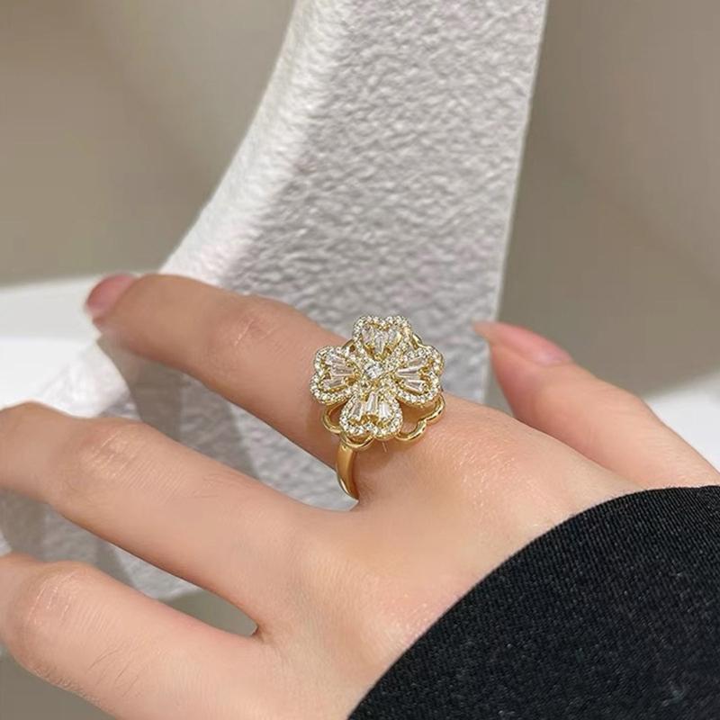 Decompression Ins Wind Temperament Light Luxury Opening Adjustable Finger Ring