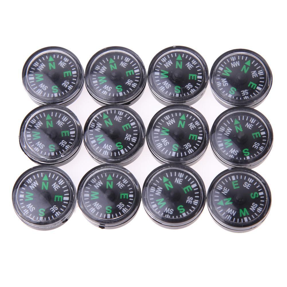 12pcs Portable Mini Precise Compass North Guider for Camping Hike Survival