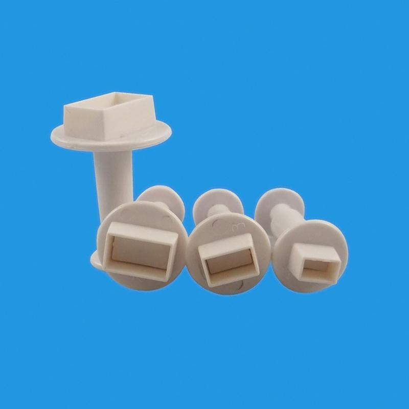 4Pcs Rectangle Plastic Cake Mold Chocolate Cookie Cutter Fondant Decoration Tool
