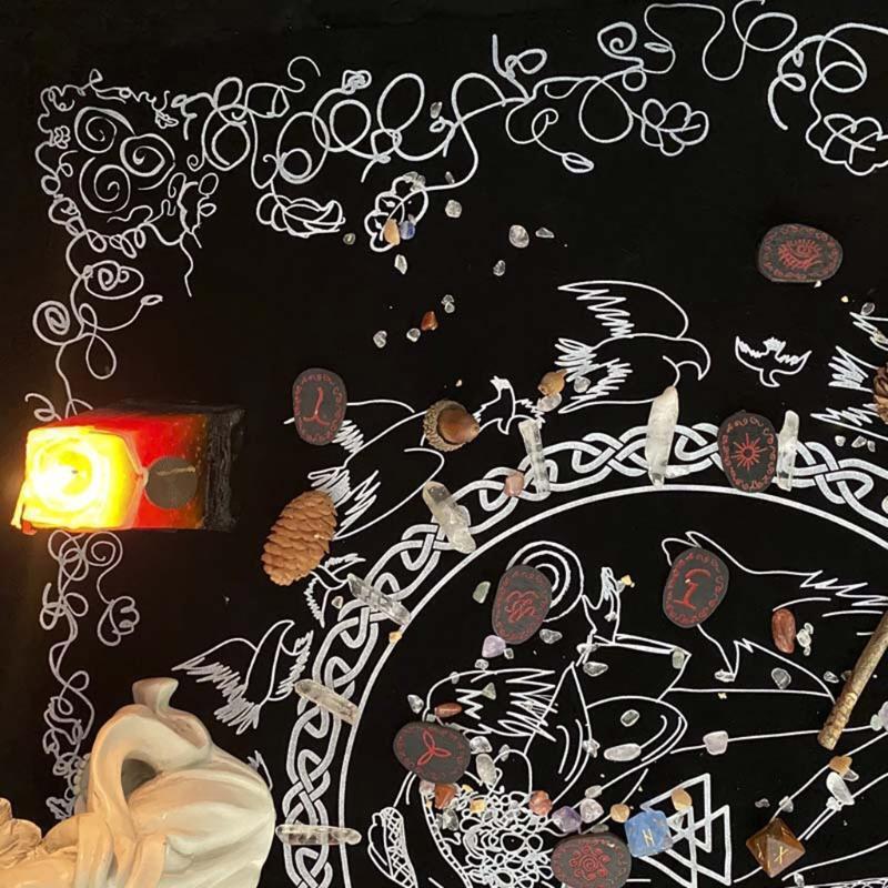 Rectangle Velvet Cloth Astrolabe Divination Speelkaarten Ta-rot Game Tafelkleed