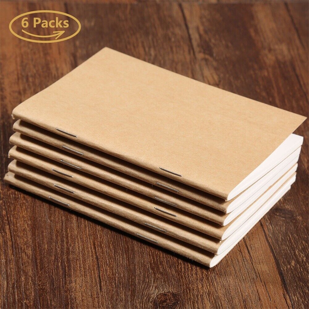 6 Sets Blank Paper Refill For Notebook Journal Diary Passport Memo Notepad Memo