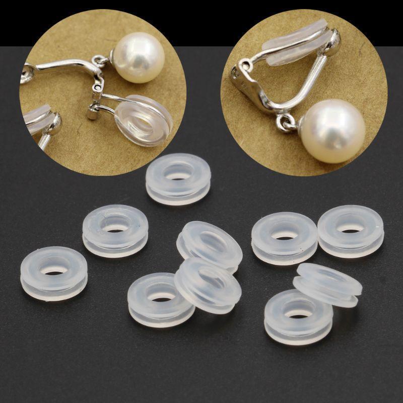10Pcs/set Super Soft Silicone Cushion Pads Silicone Earring Cushions Piercing