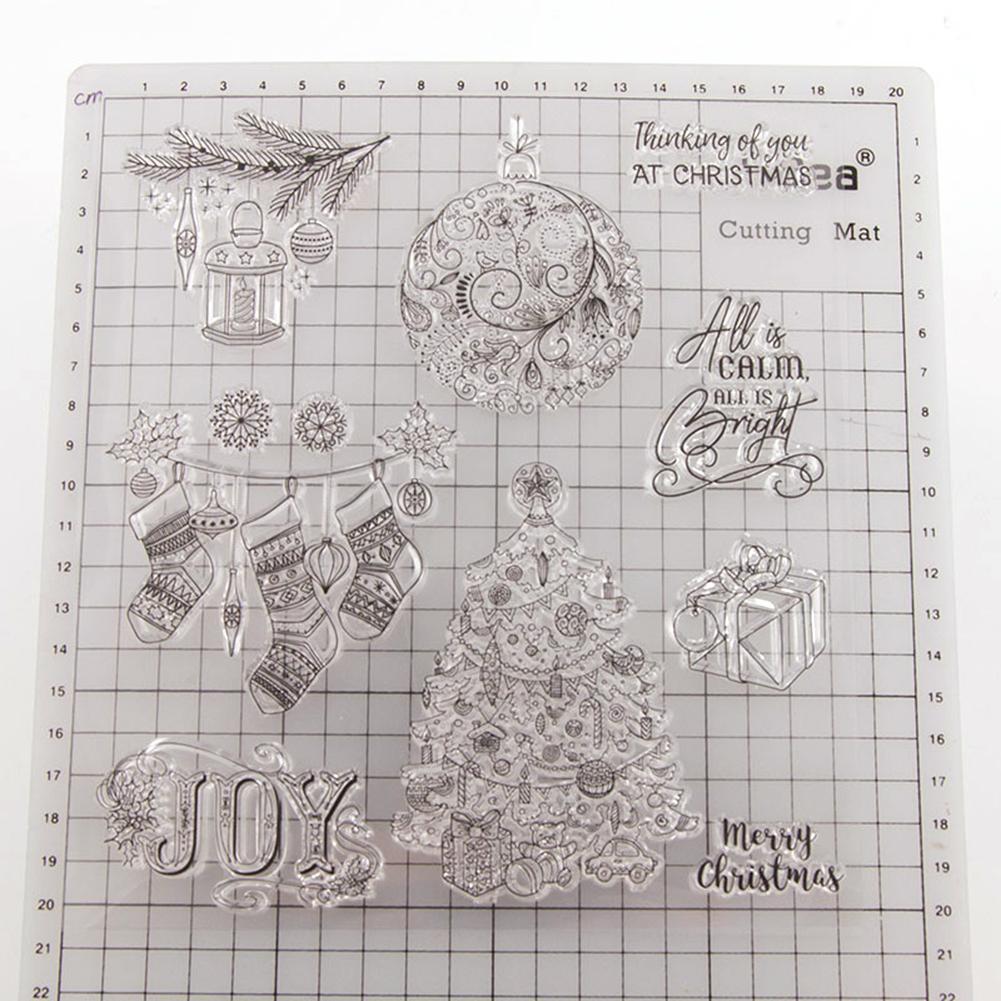Christmas Ornaments DIY Scrapbook/Photo Album Craft Silicone Clear Stamps
