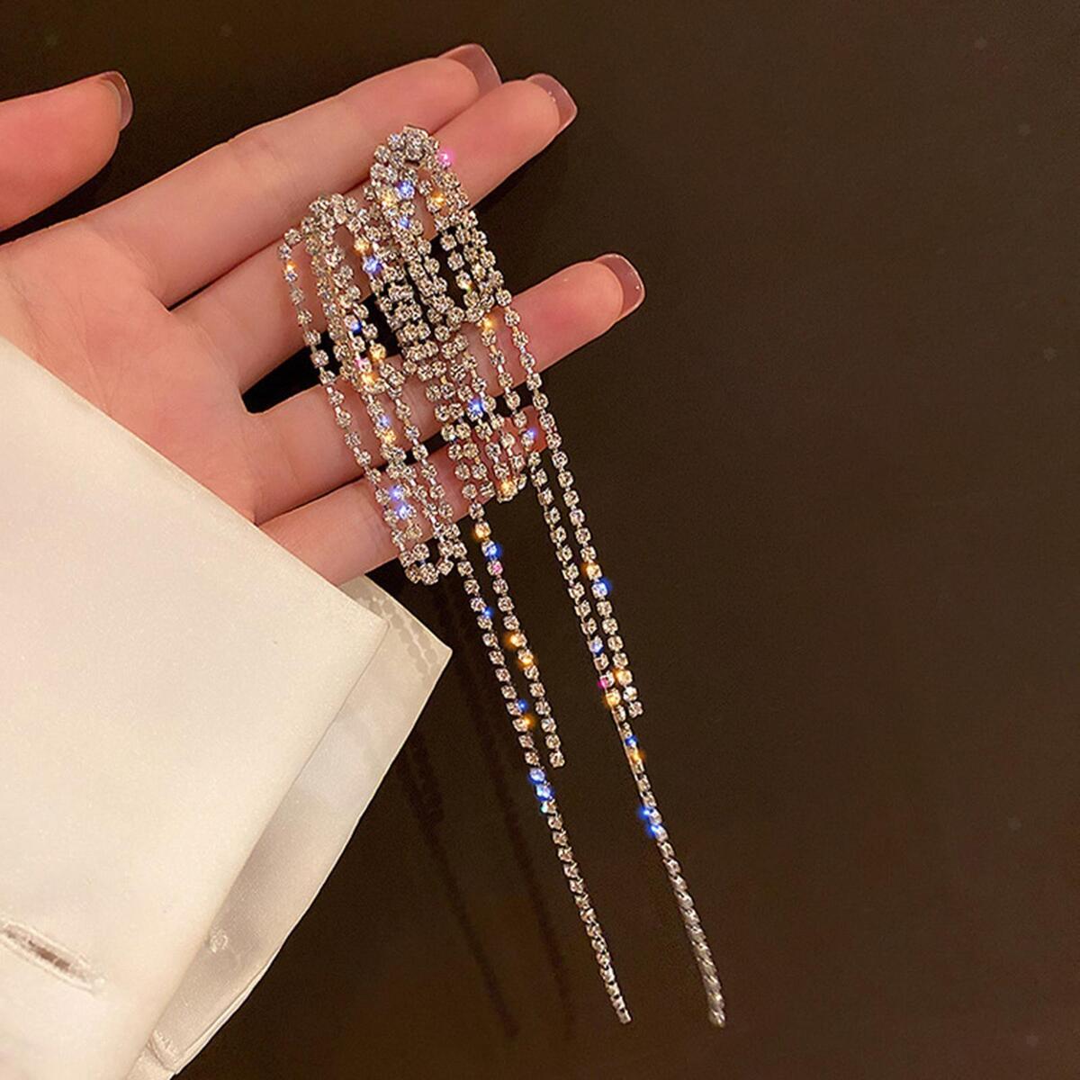 Women Long Tassel Earrings Ear Rings Drop Earring for Girls Bridal Party