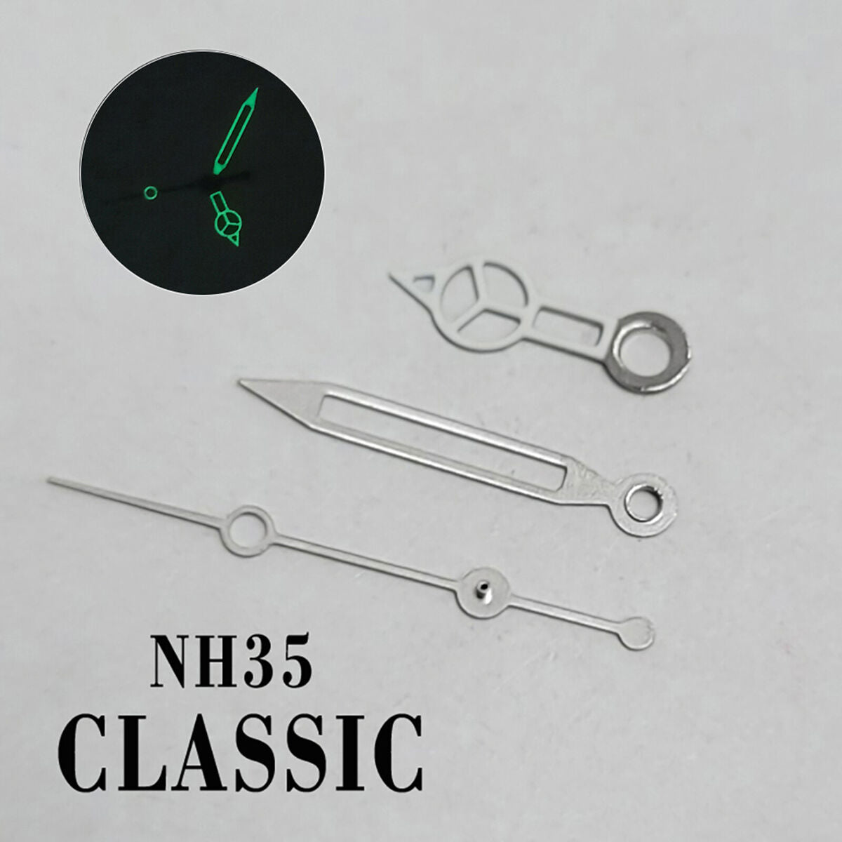 Hollow Classic Green Luminous Watch Hands for NH35 NH36 Watch Movement A2UK