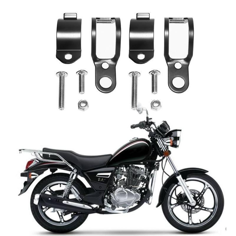 1Pair Universal Motorcycle Turn Signals Relocation Fork Clamps Bracket Headlight