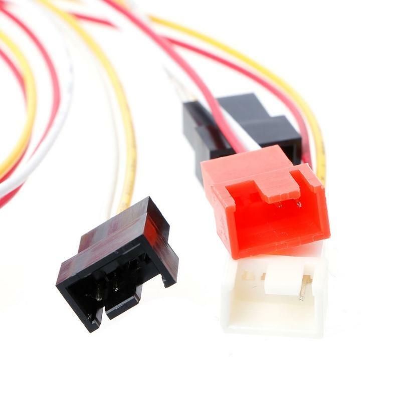 4-Pin IDE Molex To 6-Port Cooling Fan 2-Pin Splitter Power PC DIY Adapter Cable