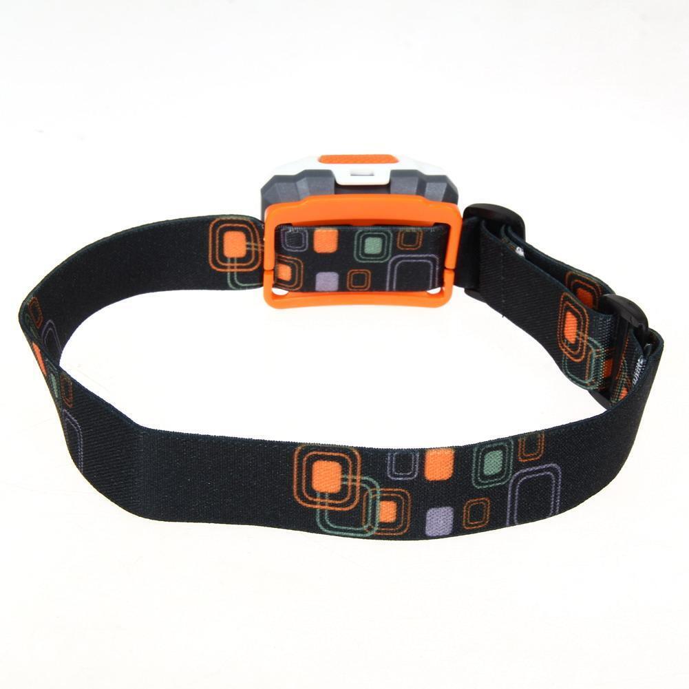 300LM Mini Super Bright Headlight R3 + 2 LED 4 mode white orange