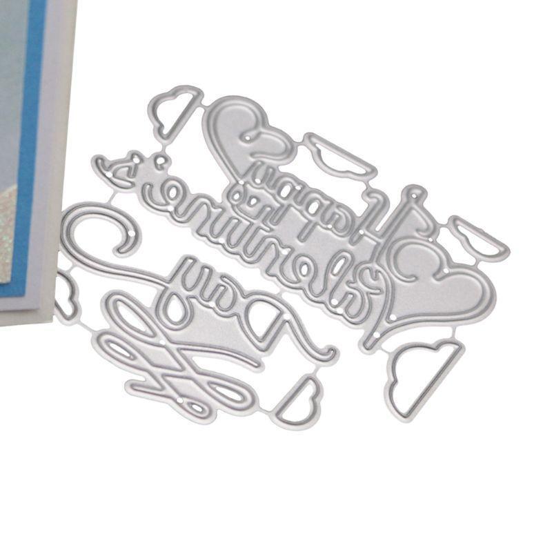 Happy Valentine's Day Metal Cutting Dies Stencil DIY Scrapbooking Album Stamp