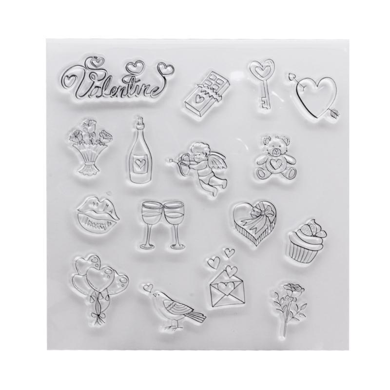 Valentine's Day Silicone Clear Seal Stamp DIY Scrapbooking Embossing Photo Album