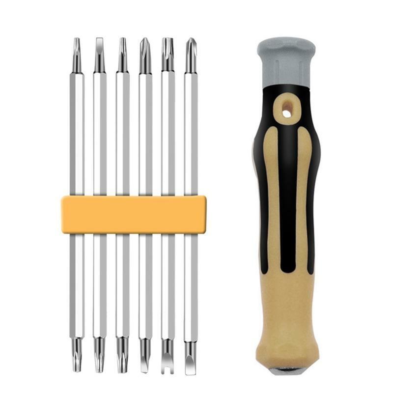 7 Pcs Screwdriver Bit Set Strong Magnet Screwdriver Kit Double Head Blades