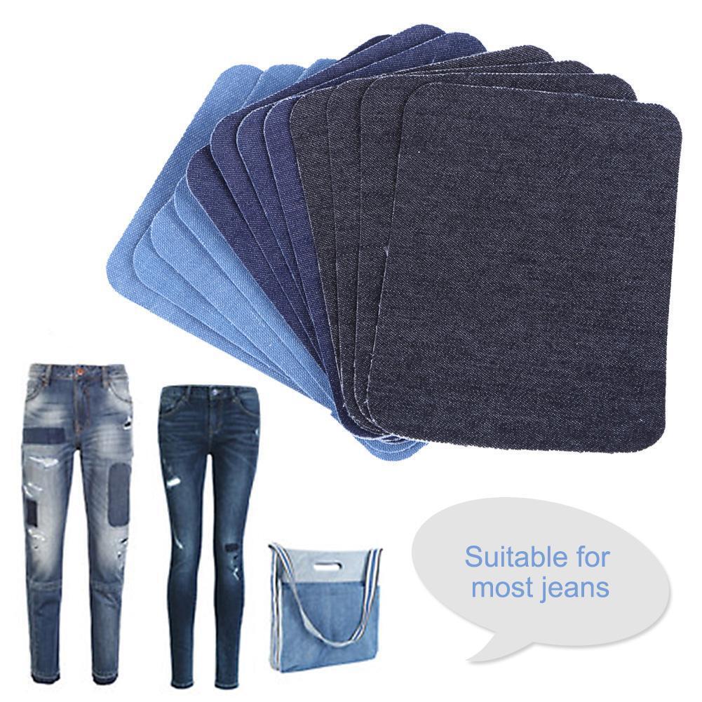 12pcs Iron On Patches Repair Elbow Knee Denim Applique for Sweater Clothes