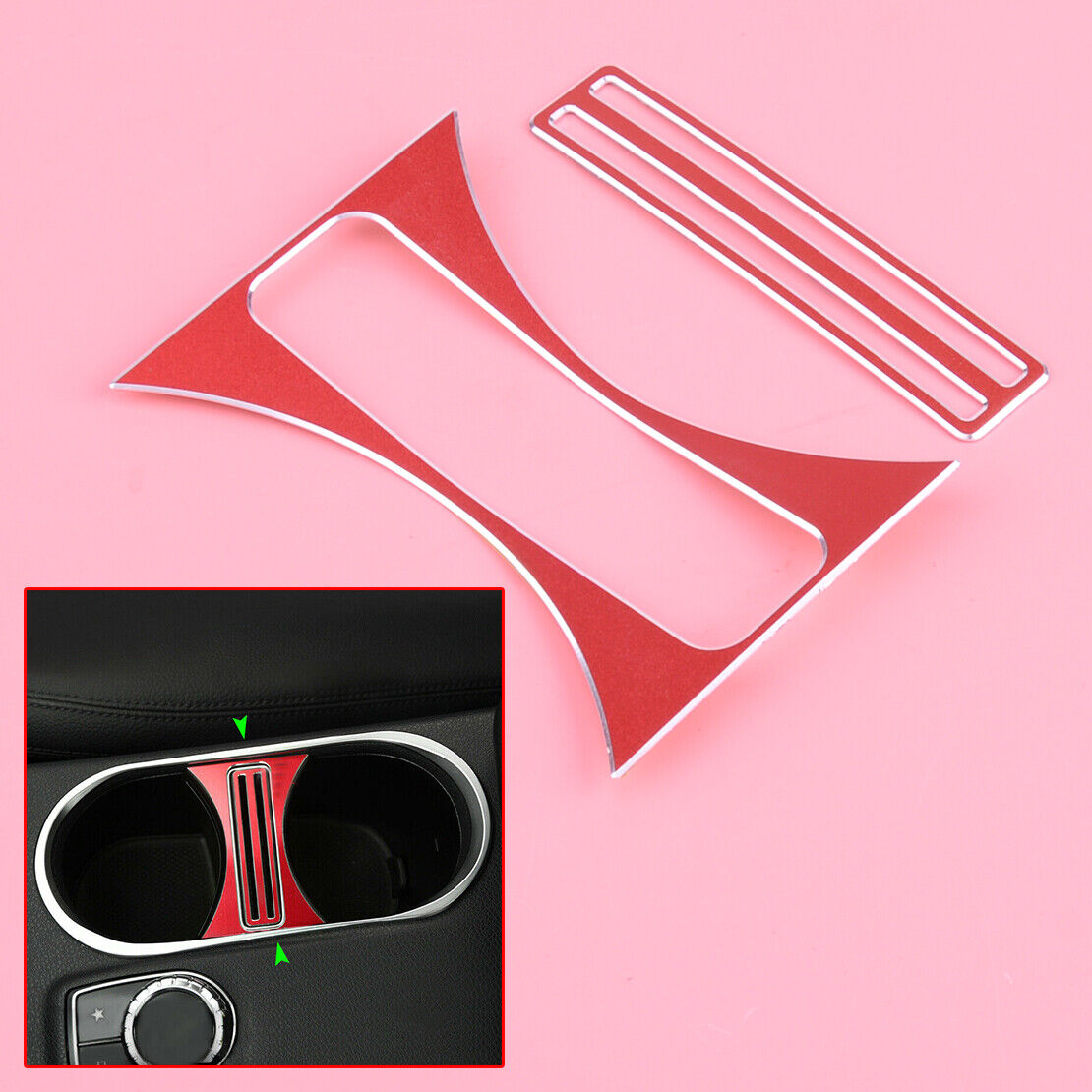 Water Cup Holder Slot Cover Trim Panel Fit for Mercedes Benz A CLA GLA 13-17 Li