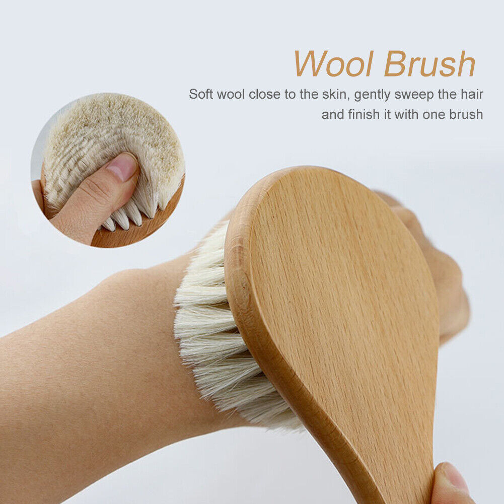 Baby Rubbing Artifact Wash Hair Beech Wool Brush Haircut Soft Cleaning