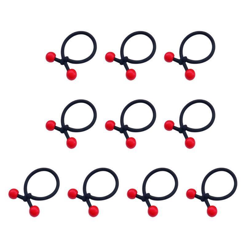 Red Bean Ponytail Holders Hair Rope Fashion Hair Ties for Thick or Thin Hair