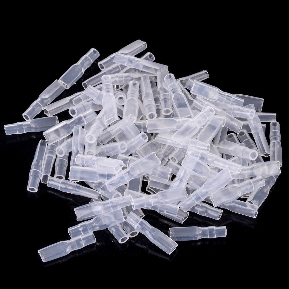 100pcs 2.8mm Brass Crimp Terminal Female Spade Connectors with Insulating Sleeve