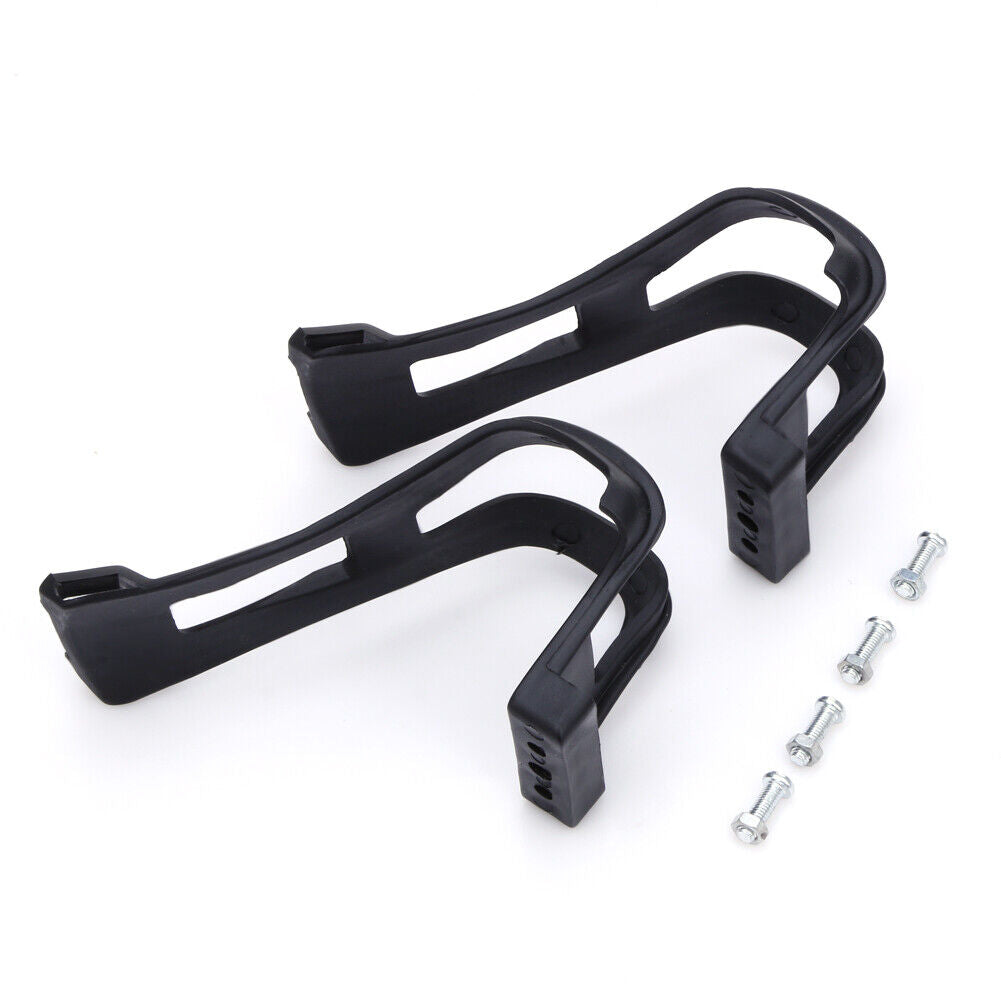 A Pair New Cycling Bicycle Bike Strapless Toe Pedal Clips Half Clips Black