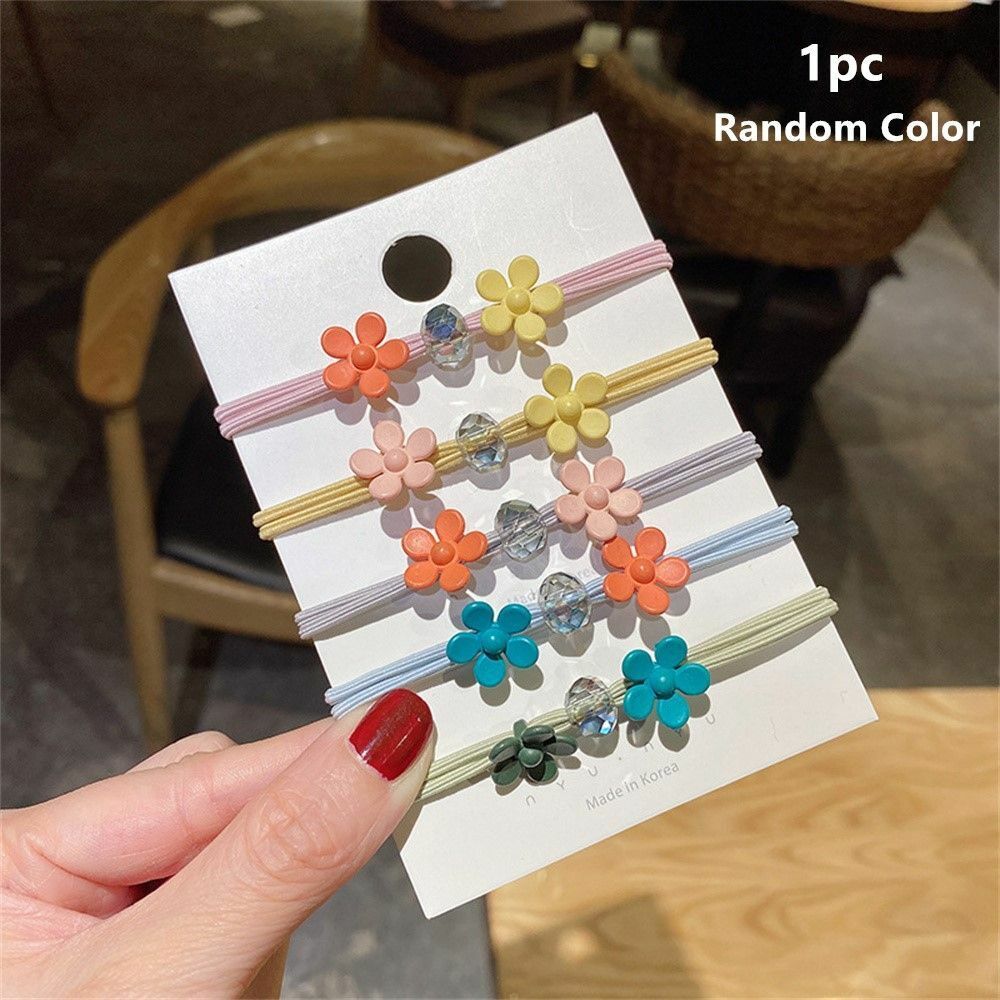 Gift Cute Hair Accessories High Elastic Hair Tie Rope Flower Hair Ring Petal