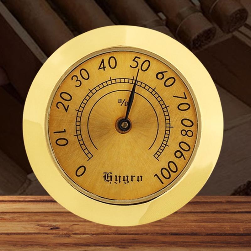 Small Cigar Box Hygrometer 38mm Round Shape Humidor Insert Style Small