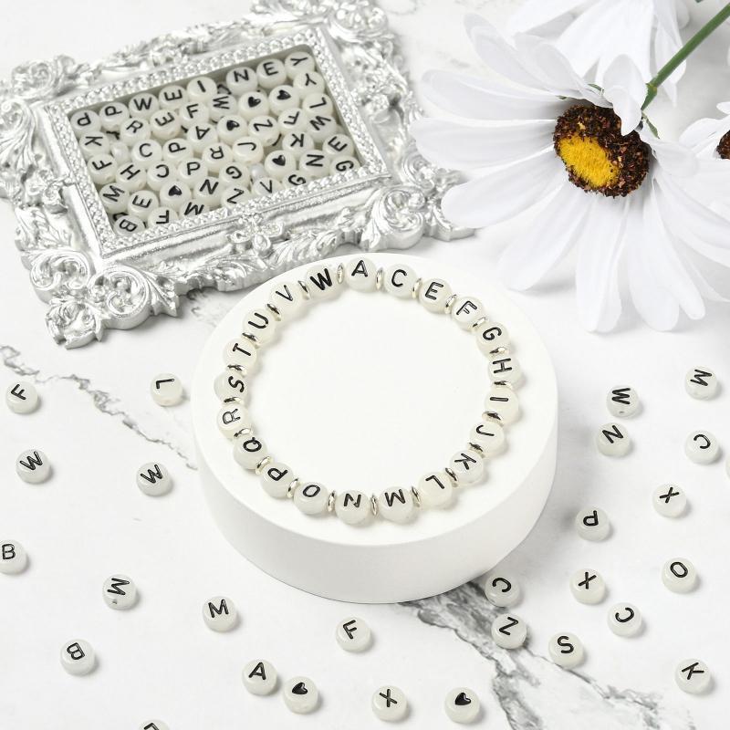 1500Pcs Acrylic Letter Beads Kit for Bracelets Alphabet Bead for Jewelry Making