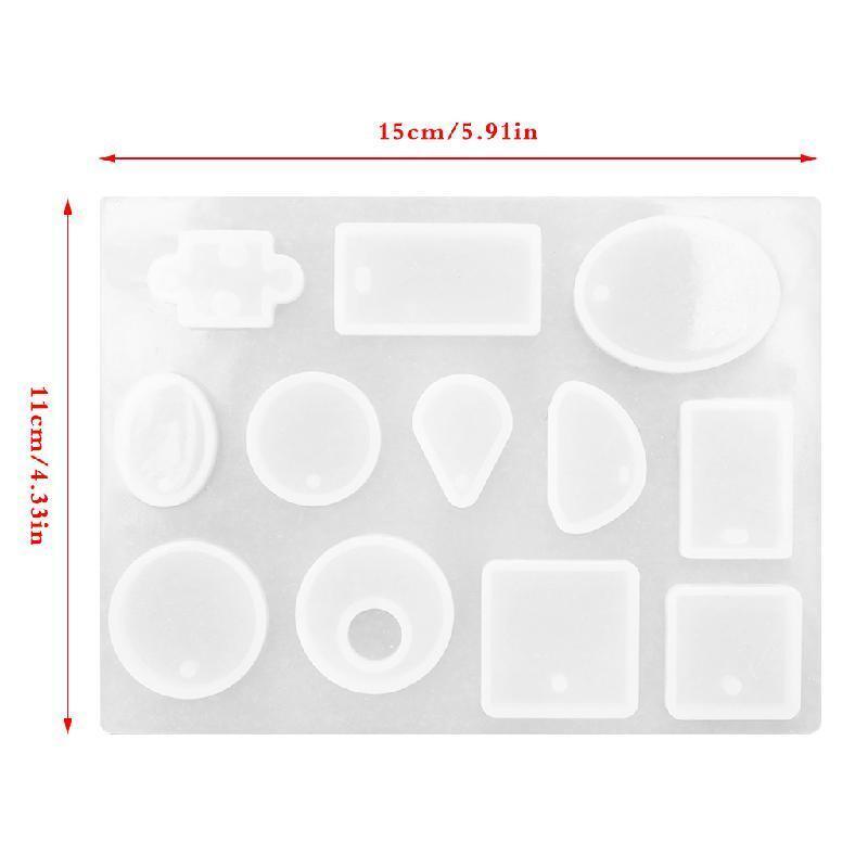 Various Shapes Necklace Silicone Mold for DIY Crafts Jewelry Making Pendant