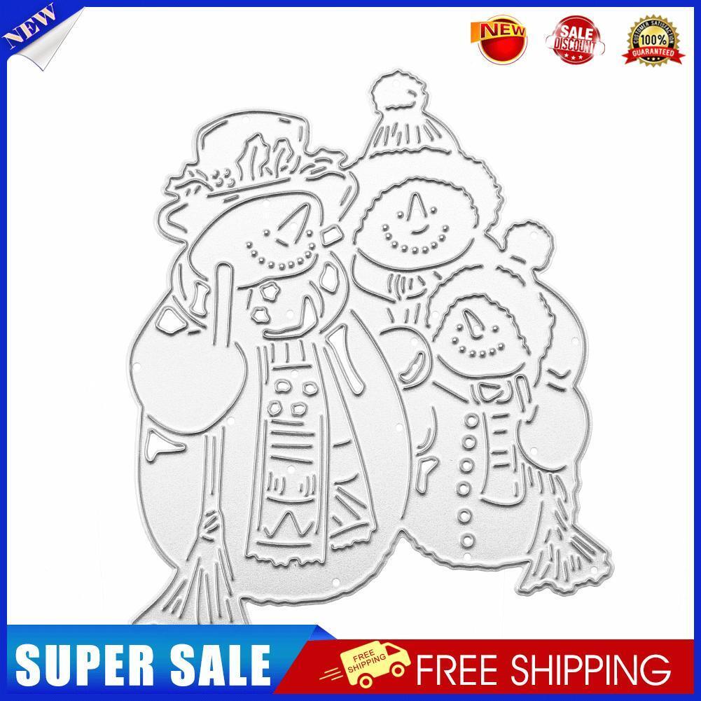 Sweeping Snowmen Cutting Die Stencil Embossing Scrapbook Craft Paper Card