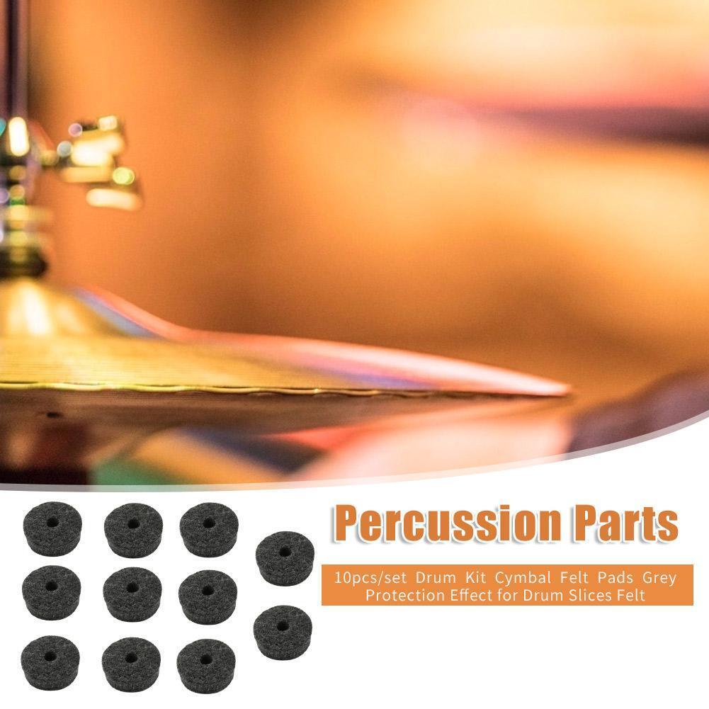 10pcs Drum Kit Cymbal Felt Pads Drum Slices Felt Protection Percussion Part