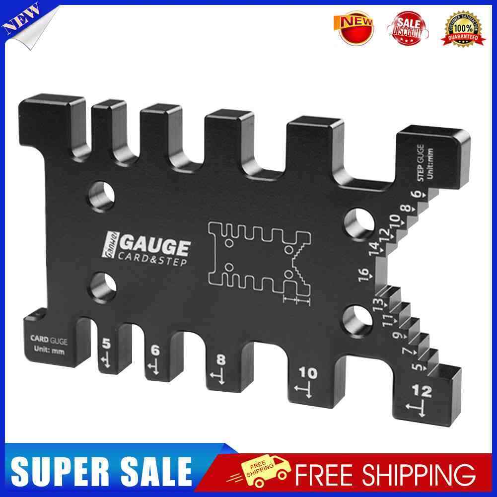 Woodworking Tenon Caliper Measuring Ruler Metric Imperial Card Gauge Router