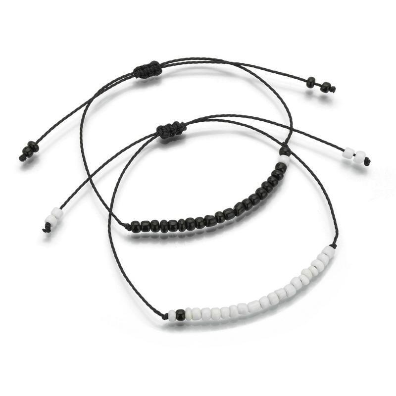 2x Matching Bracelets for Him and Her Long Distance Bracelets Cute Xmas Gifts