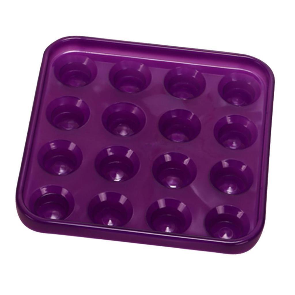 2 Pieces Durable Plastic Snooker/Pool Ball Tray Holds 16 Balls Blue & Purple