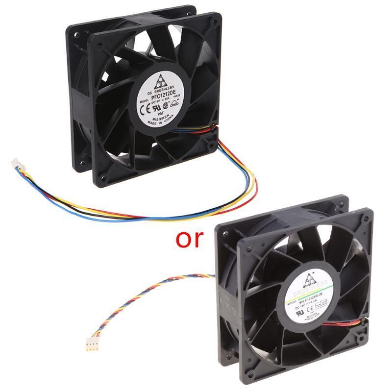 PFC1212DE 12cm Fan 12V 4.8A 4 Lines 4 Pin High Speed Server Power Cooling Fan