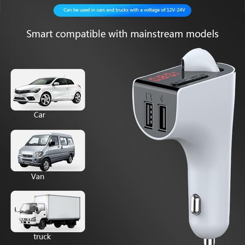 USB Charge Port Bluetooth-compatible Earphone Car Mp3 Player Smartphone Charger