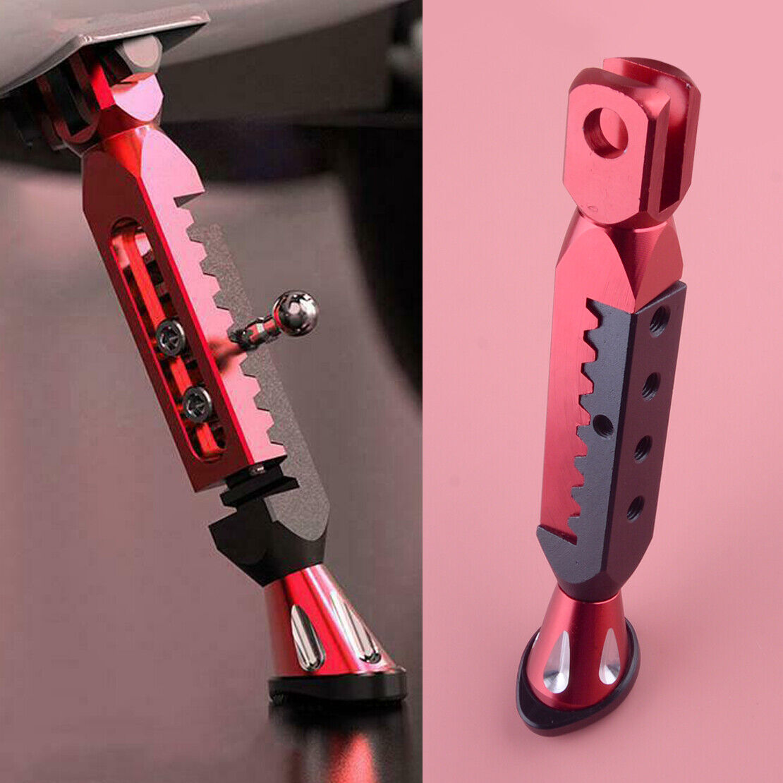 Universal Adjustable CNC Aluminum Motorcycle Side Stand Kickstand A1