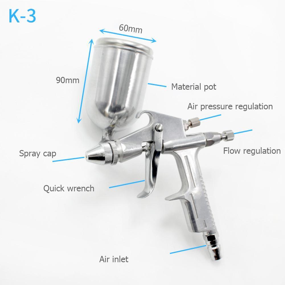 K3 HVLP Nozzle Auto Paint Air Spray Gun Pneumatic Car Primer Painting Brush
