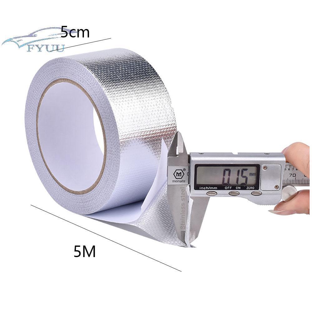 1 Roll 5m x 5cm Exhaust Manifold Titanium Heat Wrap Insulation Tape Thermal Wrap