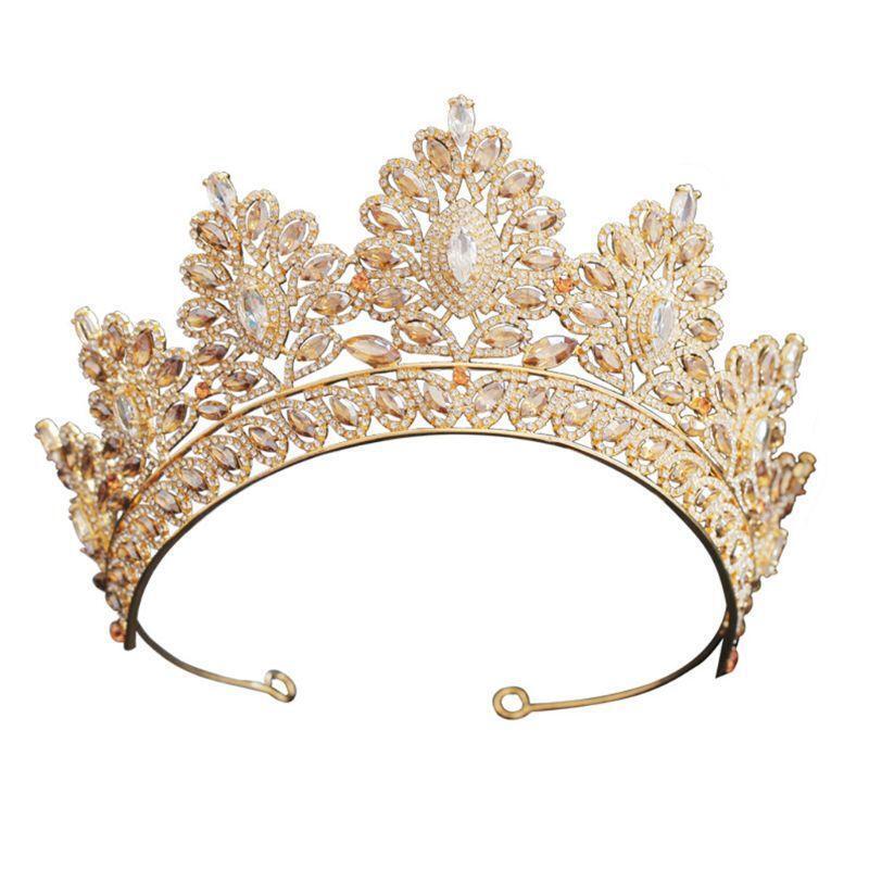 Baroque Bride Big Crown Tiara Jewelry Hair Band New Wedding Dress Accessories