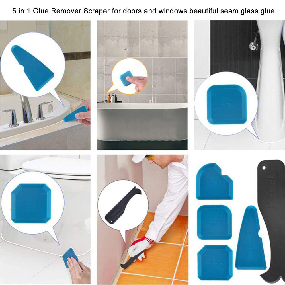 11pcs Glass Cement Scraper Remover Caulk Finisher Sealant Smooth Scraper