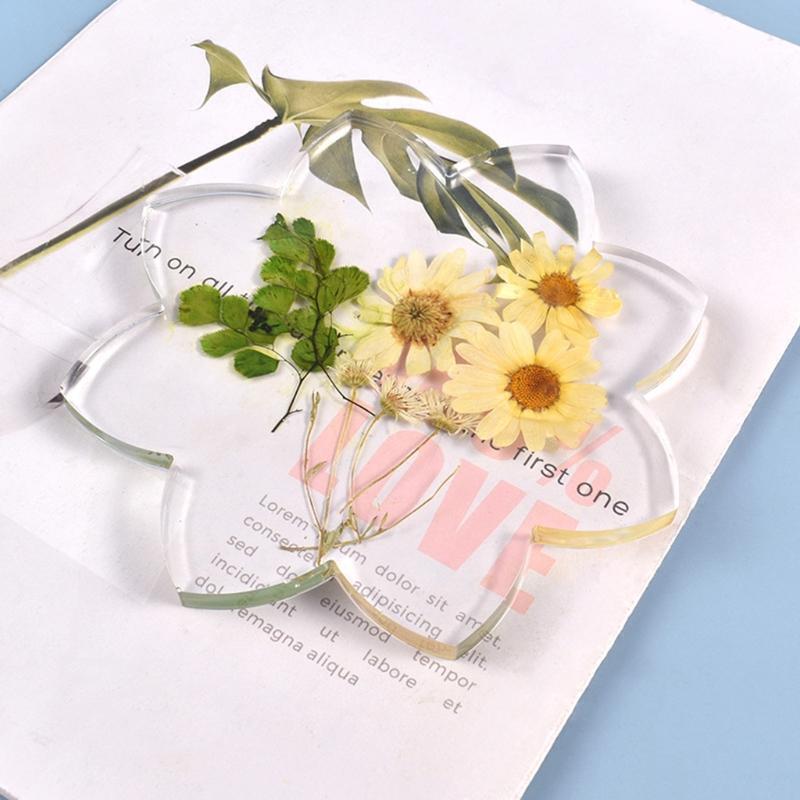 Lotus Crystal Agate Coaster Mold Mug Pad Tray DIY Mold DIY Crafts Cup Mats Mould