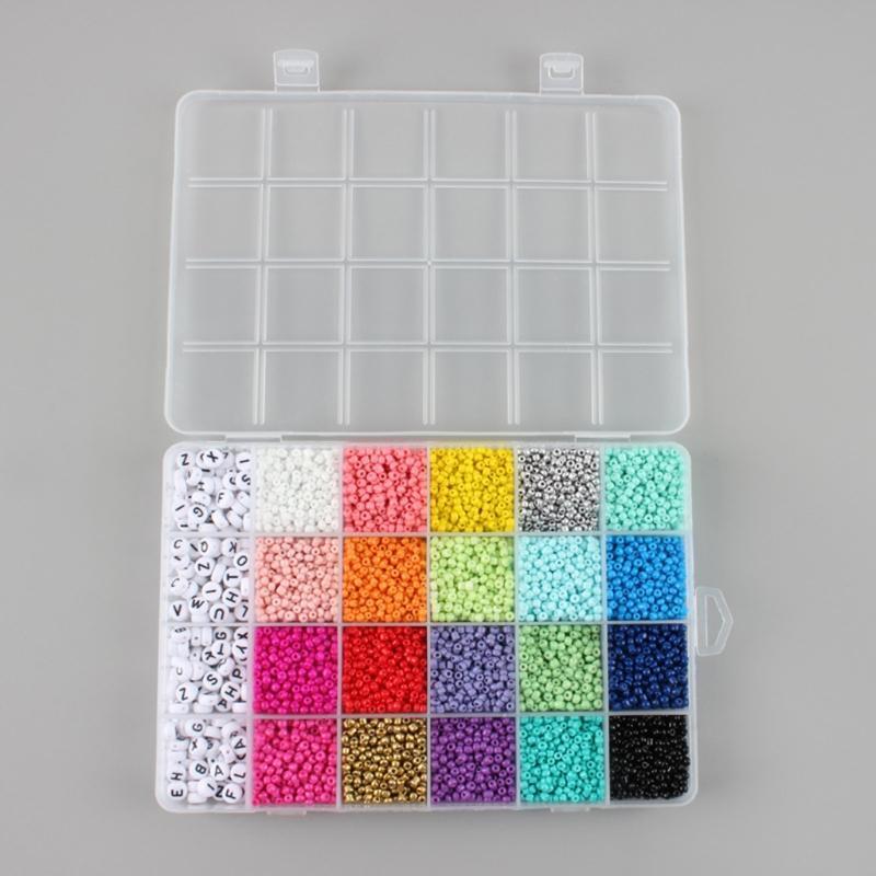 10200pcs Small Colorful Plastic Beads Mixed Pack for DIY Jewelry Accessories