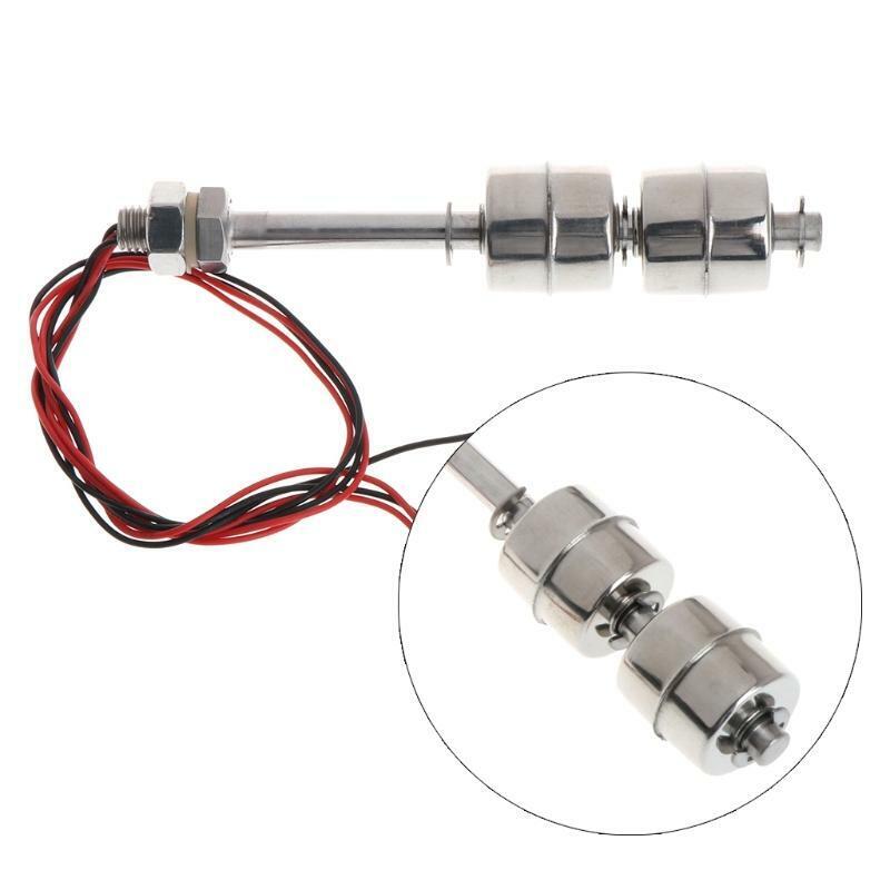 220V 10W 100mm Float Switch Auto Tank liquid Water Level Sensor Stainless Steel