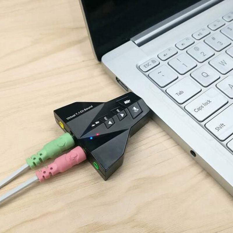 7.1 Channel USB2.0 Stereo Audio Adapter External Sound Card Support Voice Change