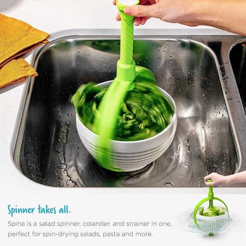 Food Grade Colander with Collapsible Handle Salad Spinner Fabulous Design Tool