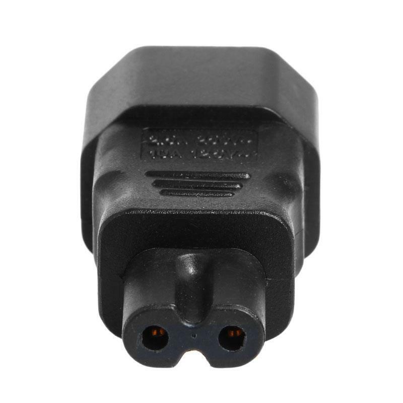 IEC 320 Kettle 3-Pin C14 Male To C7 Female Power Converter Adapter Plug-Socket
