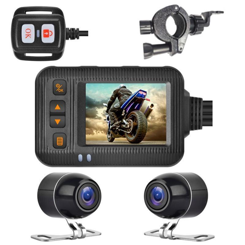 Motorcycle Recorder Cameras Front & Rear Camera Lens 120 Wide Angle Waterproof
