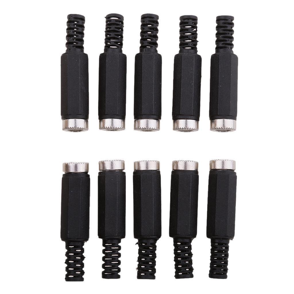 10pcs Female Barrel Plug Socket Solder   Terminals Connector 2.1x5.5mm