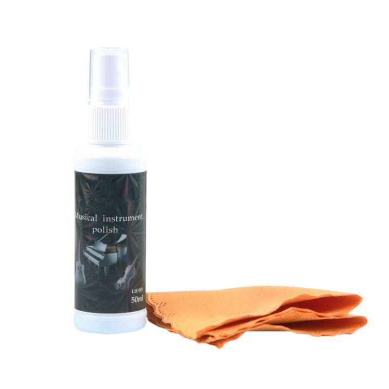 Guitar Cleaning Spray Fretboard Cleaning Cloth Set For Universal Guitar Ukulele