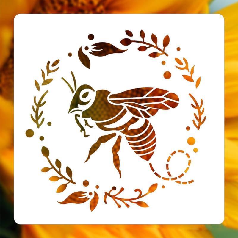 24PCS Sunflower Painting Stencils Set Xmas New Year Decoration Tools Supplies