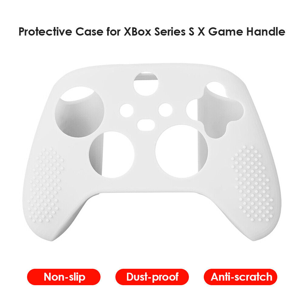 Silicone Controller Case Cover for Xbox Series X S Protective Skin (White)